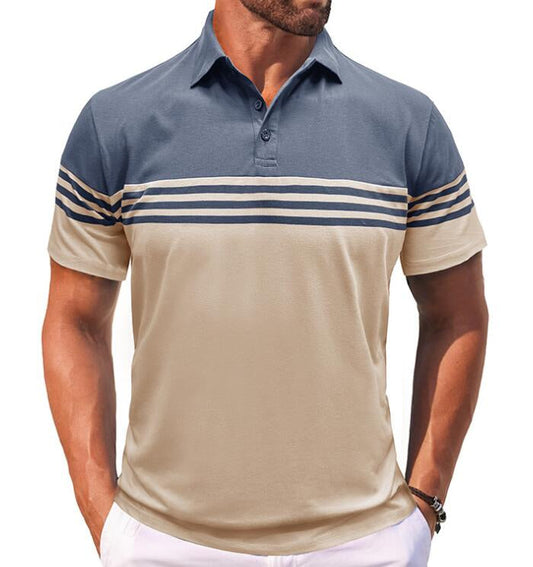 Joe | Men's Color Block Short Sleeve Polo Shirt